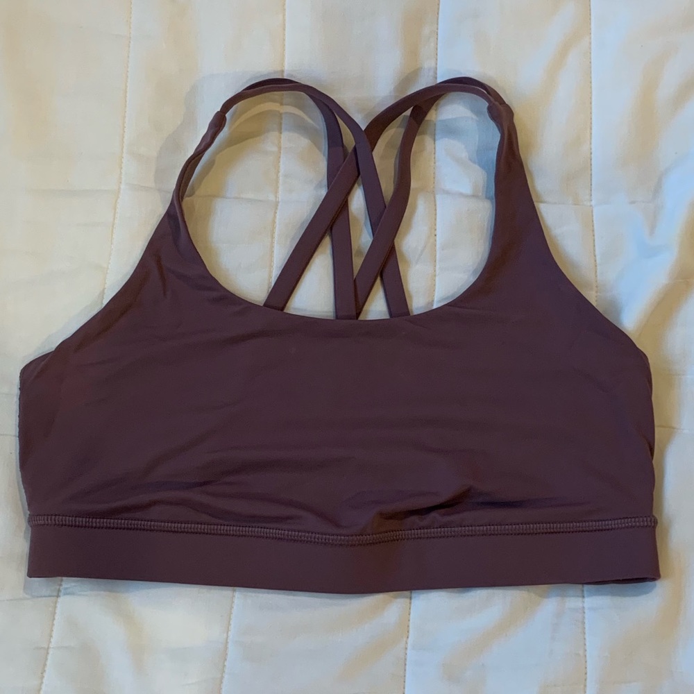 EUC lulu energy bra purple
